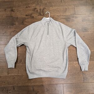 Fabletics Grey Mens Quarter Zip Sweater Medium